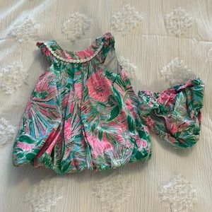 Lilly Pulitzer baby girl dress with bloomers